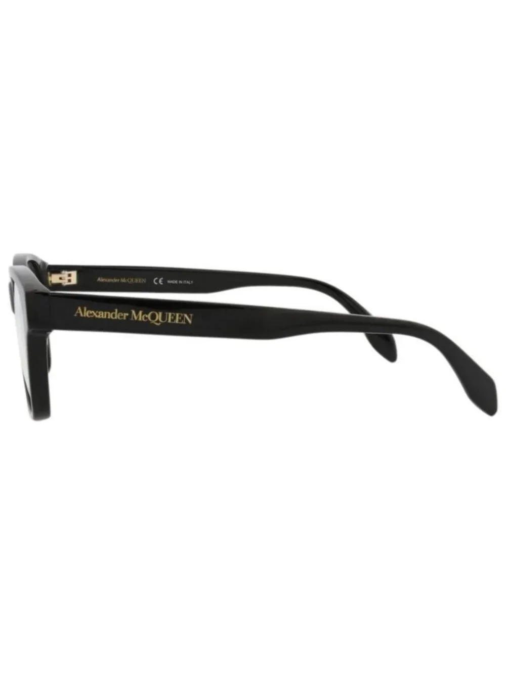 New Alexander McQueen Womens Square/Rectangle Black Black Transparent Fashion De